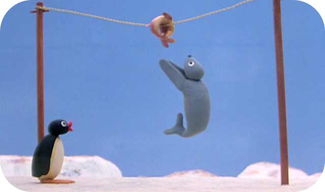 Pingu Plays Fish Tennis