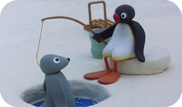 Pingu Has A Fishing Competition